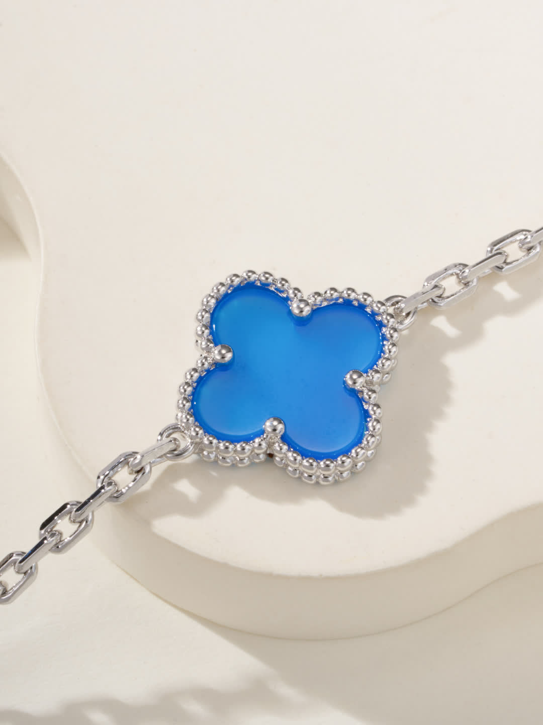 Van Cleef & Arpels Magic Alhambra Blue Enamel Bracelet